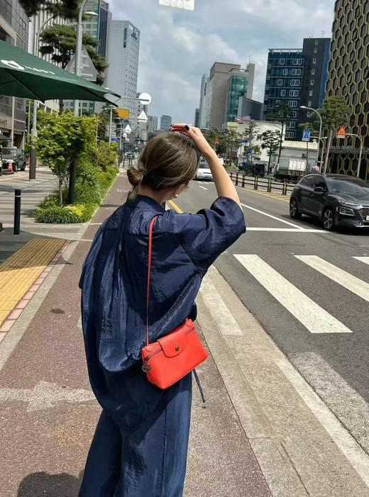 Longchamp龙骥绝版麻将包 好折¥1980到手 芭比粉&橘红色 商品图8