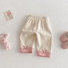 【时尚韩版拼接设计，清新刺绣点缀！】女童小兔直筒裤新款 夏季女宝宝韩版拼接刺绣裤子薄款 儿童休闲裤-QQ 商品缩略图5
