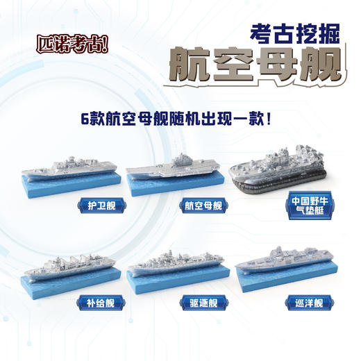 【国防武器航空母舰】暑假玩具匹诺挖掘考古国防武器盲盒豪华邮轮军舰航空母舰挖掘儿童手工玩具 商品图4
