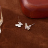 【敦煌彩蝶纯银小耳钉】敦煌小众简约女士 彩钻蝴蝶耳钉养耳洞 小巧甜美小清新耳饰 商品缩略图6