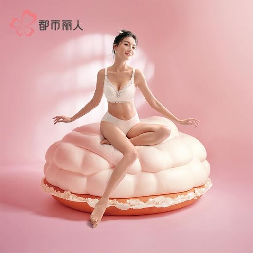 都市丽人B杯常规内衣薄蕾丝聚拢升杯无钢圈常规文胸YBH1M7 商品图1