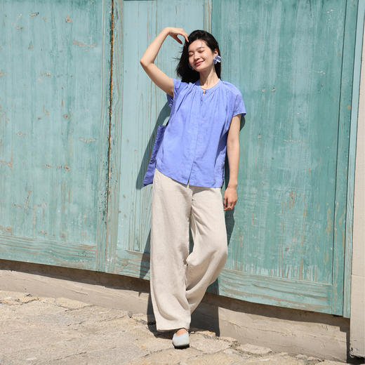 绽放旅行女装240朵/全腰松紧内加抽绳显瘦香蕉裤舒适弯刀裤休闲裤 商品图2