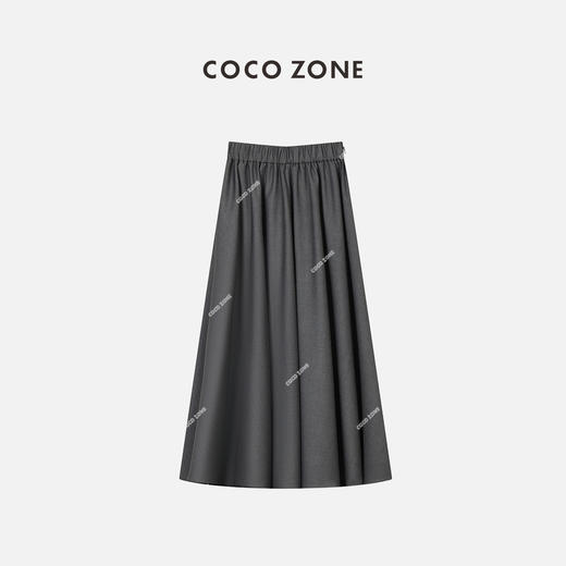 刘一一&COCO ZONE气质半身裙百褶大摆显瘦中高腰A字长裙 23C19205 商品图1