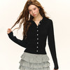 Ariseism 美式复古薄款翻领短款开衫女春季新款修身显瘦上衣 商品缩略图2