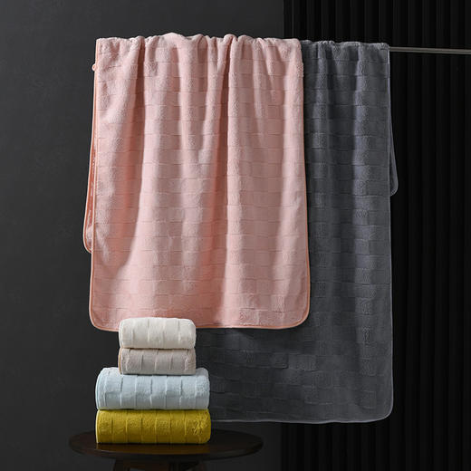 【独立包装5条】珊瑚绒毛巾吸水速干加厚洗澡成人洗脸礼品浴巾 商品图1