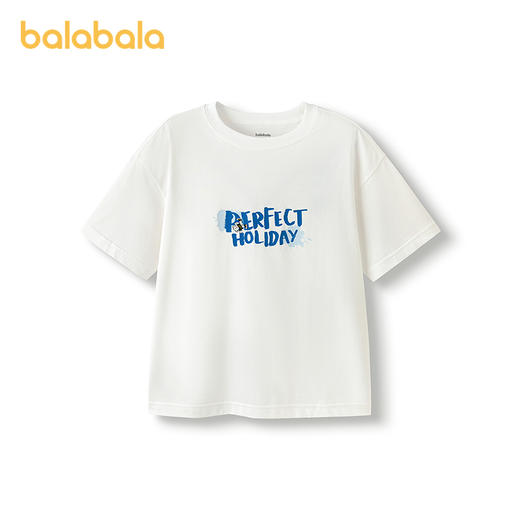 巴拉巴拉儿童短袖t恤男大童上衣2025夏新款童装透气t恤舒适百搭潮 商品图1