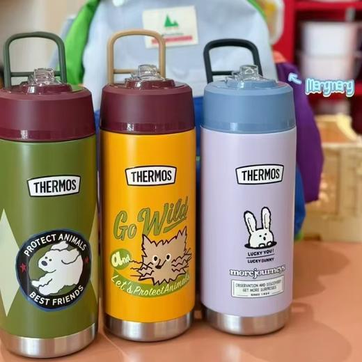 (5个起少3元)THEMOS膳魔师吸管保温杯570ml复古提手款（三种颜色） 商品图0