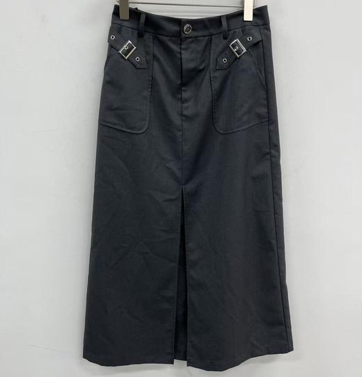 NC束带设计双口袋开叉长半裙（灰）夏季152520170321 商品图0