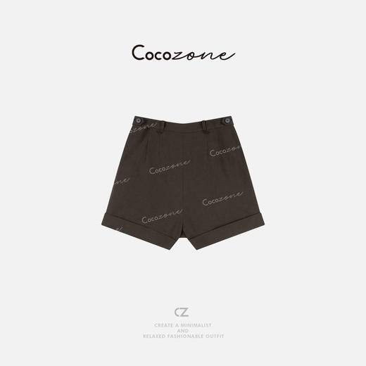 COCO ZONE 刘一一  【天丝麻混纺】日常通勤小A型短裤CD2A1025 商品图1