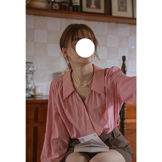 裁缝学苑AH07法式复古宽松尖领小V领灯笼袖衬衫纸样小衫样板 商品图2