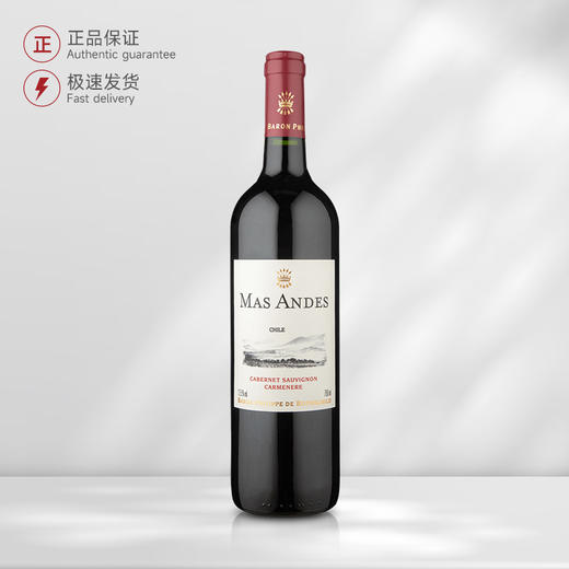 智利罗斯柴尔德男爵玛安蒂雄鹰赤霞珠卡曼尼红20年Mas Andes  Cabernet Sauvignon carmenere 商品图0