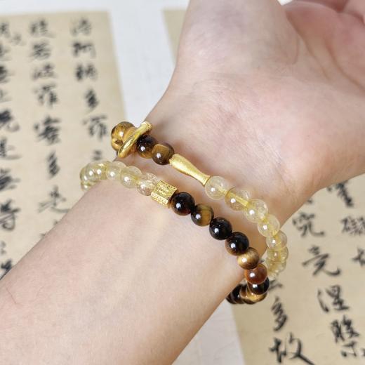 【敦煌小鱼儿·虎眼石金发晶双圈手串】敦煌福泽小众虎眼石金发晶 水晶手串男女 双圈手串 商品图8