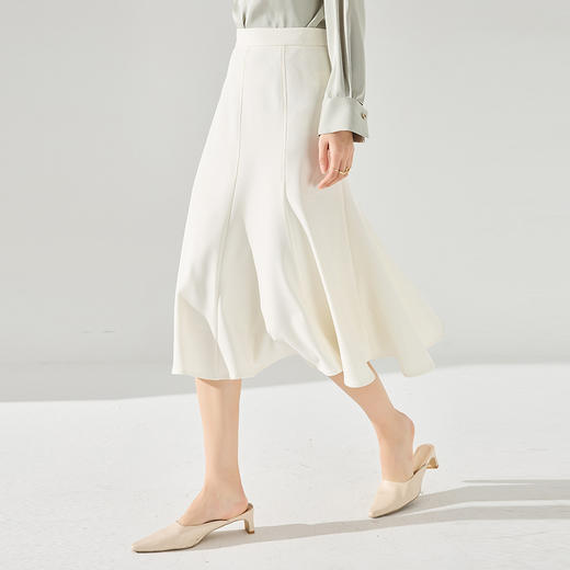 严选！2025春夏垂坠感高腰显瘦鱼尾裙伞裙法式a字不规则半身裙女款！ 商品图0