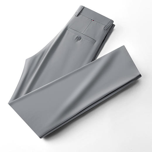 夏季新款休闲裤男士高弹薄款商务凉感冰丝中年高弹力西裤男 商品图7