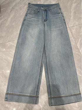 【门店同款】ENJOY夏季撞色走边直筒裤 162894676