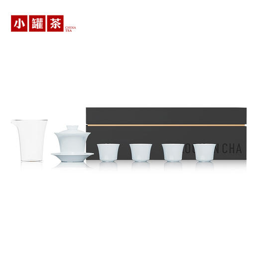 小罐茶爆款茶具：踏清风·马蹄盖碗套组内含盖碗x1、茶杯x4、公道杯 x1送礼礼盒大气 商品图11