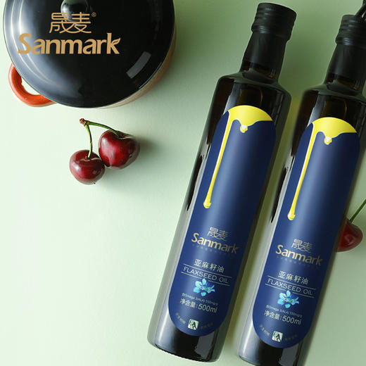 出口品质 晟麦亚麻籽油 欧米伽-3含量52%-70% 食用油 买2瓶送100ml小瓶油 商品图2