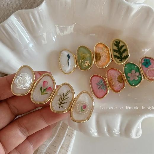 【敦煌花梦滴釉发夹】森系小众滴釉发夹 复古刘海女 侧边夹 碎发夹精致发卡 商品图5