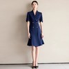 IWY/藏青色职业西装连衣裙女夏季气质修身鱼尾裙主持人演讲比赛正装25Q771 商品缩略图3