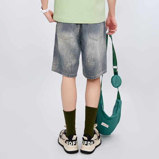 【新品上市】HX 夏季水洗牛仔五分裤宽松C207520017101 商品图3