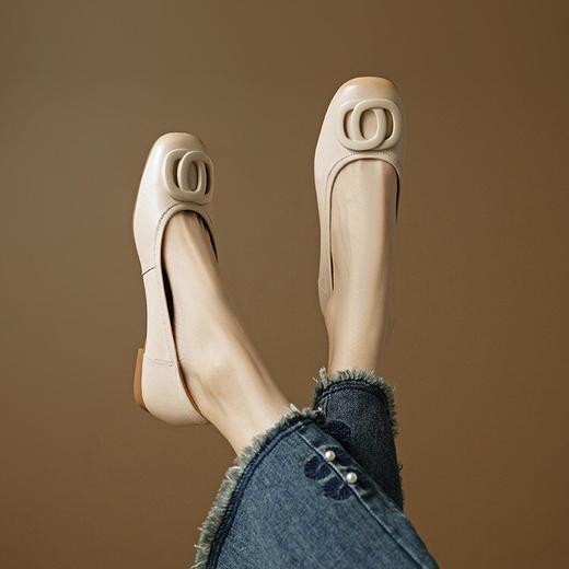 【预售5天】软底牛皮浅口单鞋女新款真皮不累脚豆豆鞋NX&S9397 商品图4