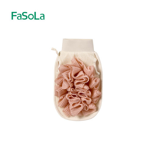 FaSoLa浴花搓澡二合一双面不伤皮肤女士专用洗澡沐浴球搓澡手套 商品图5