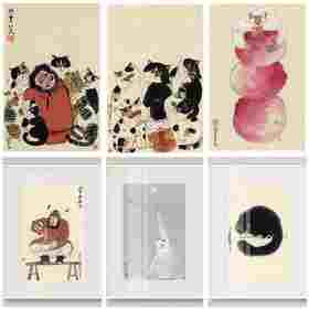 薛继业水墨连框高精版画47*35有框客厅卧室卫生间走廊装饰画