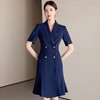 IWY/藏青色职业西装连衣裙女夏季气质修身鱼尾裙主持人演讲比赛正装25Q771 商品缩略图0