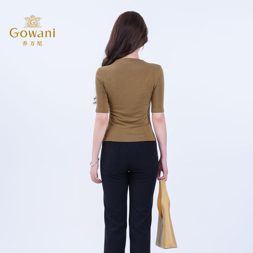 【多色可选】乔万尼新品小高领舒适修身显瘦t恤EZ2C142 商品图4