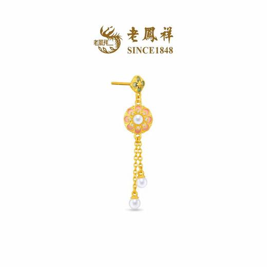 【老凤祥】盛唐风华系列·花花唐八宝繁花钻石古法黄金耳坠，足金999，老凤祥专属系列，可到我们老凤祥门店自取 商品图1