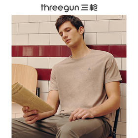 Threegun三枪 【浄呼吸】圆领男士短袖T恤-23457A211
