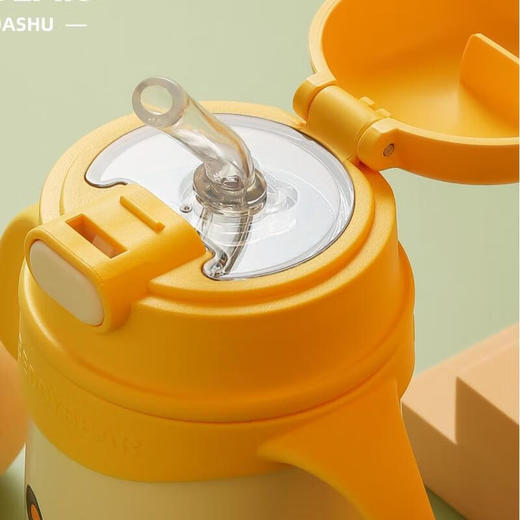 BEDDYBEAR杯具熊 一杯两用学饮保温杯儿童卡通吸管杯背带水瓶 400ml 商品图8