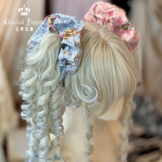 【积分兑换，60天内发货】印花长发公主 发圈 蓝紫色 古典玩偶 Lolita 商品图4
