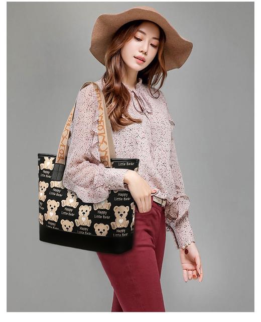 【捡漏价！24.9！超大容量+小熊萌趣】日系帆布包🔥通勤上班&学生党必备，时髦又能装💼🎒！ 小熊包包潮韩版 商品图3