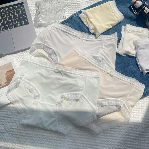 【6条独立装】 迪蕉冰丝女士内裤 超薄裸感  性感女生 纯棉7A抗菌裆 高弹腰边 超薄贴身 丝滑不勒 穿衣无痕 商品图3