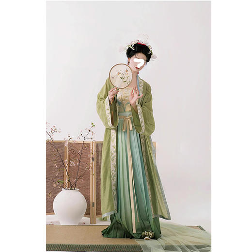 裁缝学苑AS500宋制春夏汉服吊带对襟开衫半身裙套装纸样女装三件套样板 商品图4