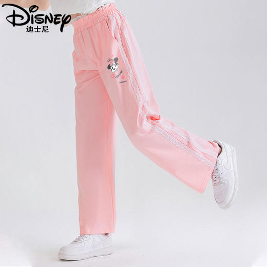 迪士尼女童裤子夏季阔腿裤2025新款儿童冰丝防蚊裤薄款女大童长裤 商品图3