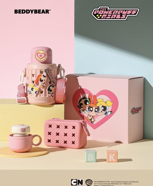 【品牌直发】【杯具熊飞天小女警系列】运动杯 保温杯 双饮杯 塑料杯 316不锈钢 商品图3