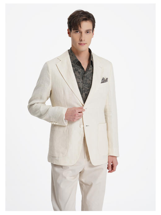 【共享衣橱】callisto看见系列糯米白亚麻休闲单衣 商品图2