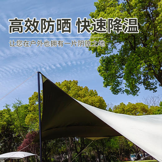 【何大屋天空之城天幕】450*520*240cm 采用涂层黑胶面料 有效防晒 蝶形大天幕 通风不闷热 商品图2