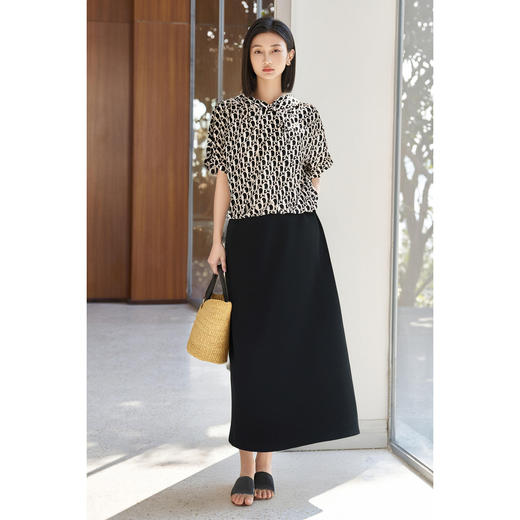 米思阳2025夏季新款独特小众设计衬衫印花时尚减龄气质小衫女 商品图2