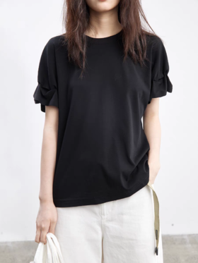 步履不停/5B18133C/压胶小飞袖T恤