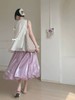 客供珠光缎流光熠熠淡淡粉紫色花苞半裙 商品缩略图8