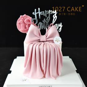 1027CAKE | 翻糖粉色蝴蝶结蛋糕