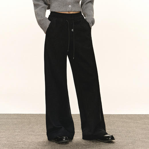 Ariseism 美式复古加绒阔腿裤女秋冬新款长裤子 商品图2