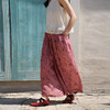 绽放旅行女装272朵/抽象花双支数亚麻底抽象线条印花松紧腰阔腿裤 商品缩略图1