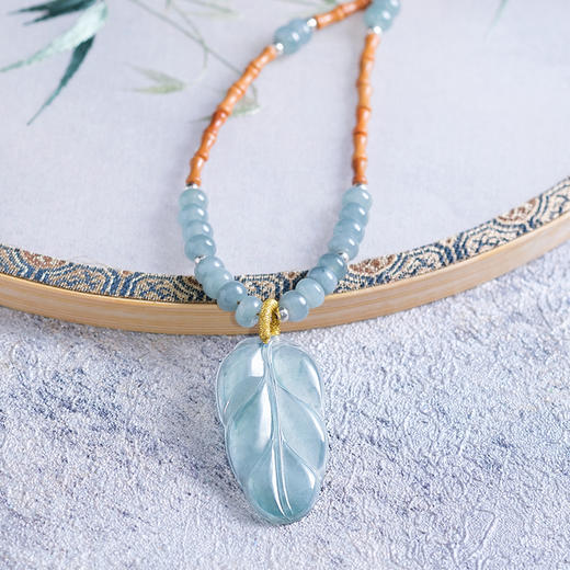 烟雨天青蓝水翡翠 冰润水头玉佩 静心安宁 古风手串手链 多款式可选【实物偏蓝绿】 商品图2