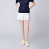 COCO ZONE 刘一一【100亚麻】简约纯色松紧抽绳短裤CD2A0850 商品缩略图1