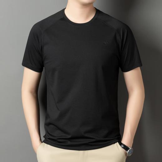 【手搓薄荷香圆领短袖t恤】男夏季高级感纯色速干男士体恤打底衫 商品图6