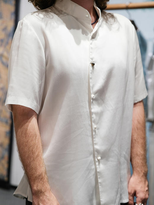 盛唐牡丹|立领曲型门襟男士衬衫 商品图1